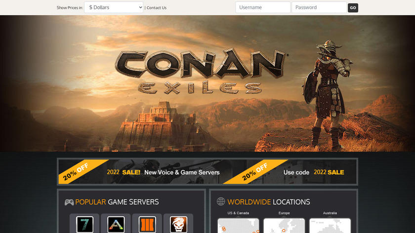 GameServers Landing Page