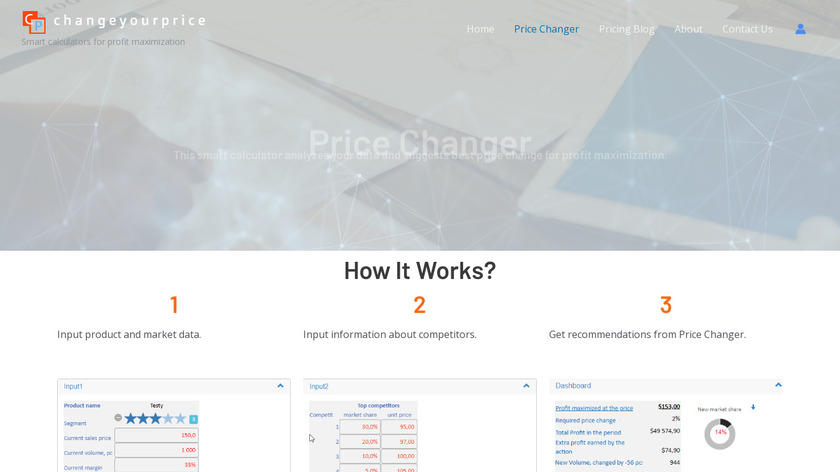 Price Changer Landing Page