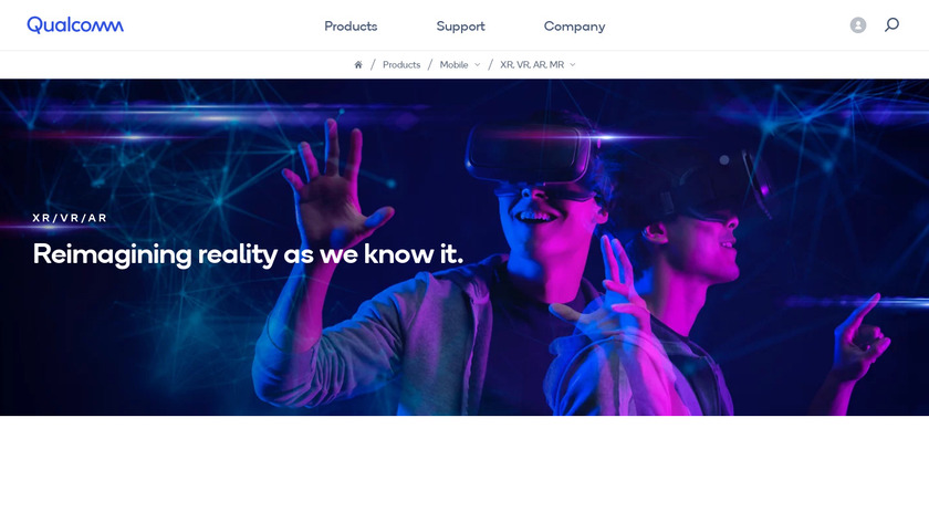 Snapdragon XR Landing Page