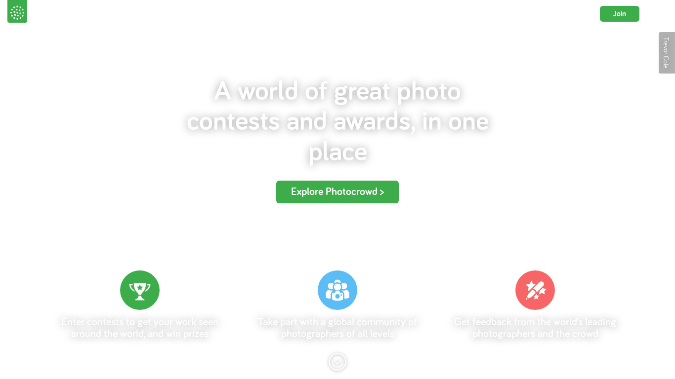 Photocrowd Landing page