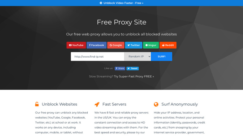 FreeProxy.win Landing Page