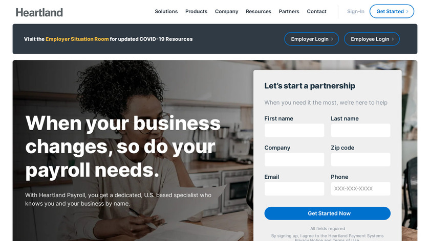 Heartland Payroll Landing Page