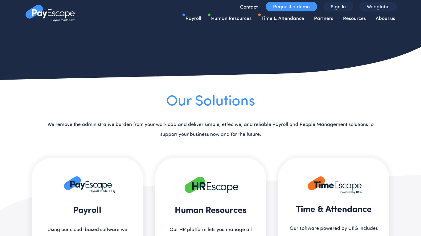 Payescape Landing page