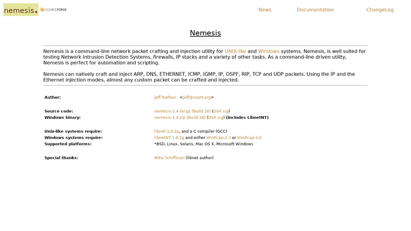 NEMESIS Landing Page