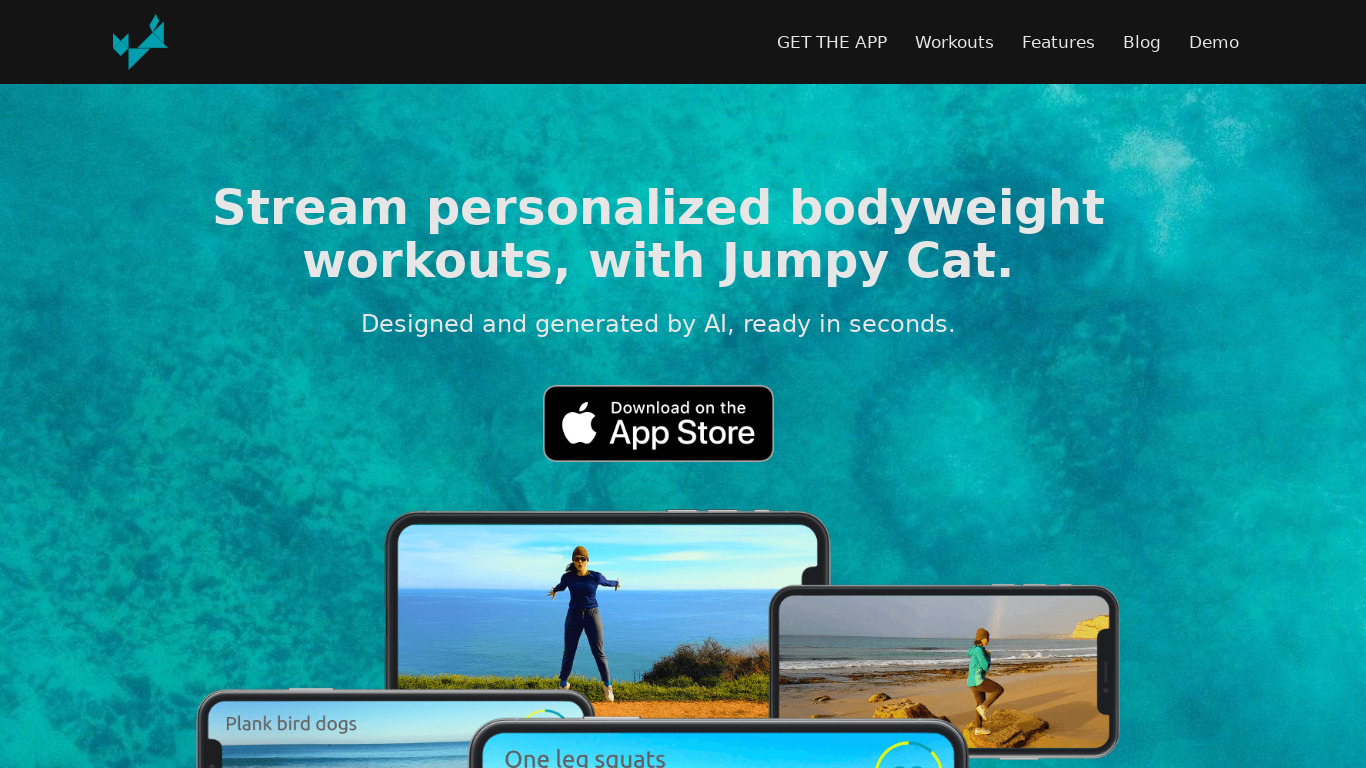 Fitness Coach by JumpyCat Landing page