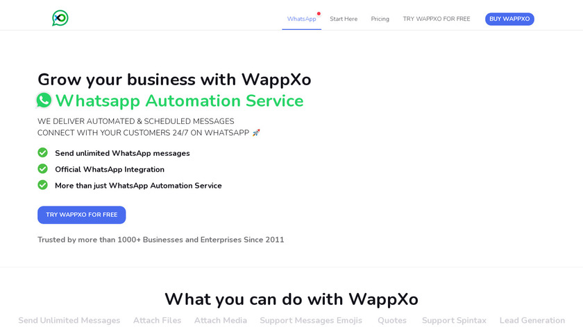 WappXo Landing Page