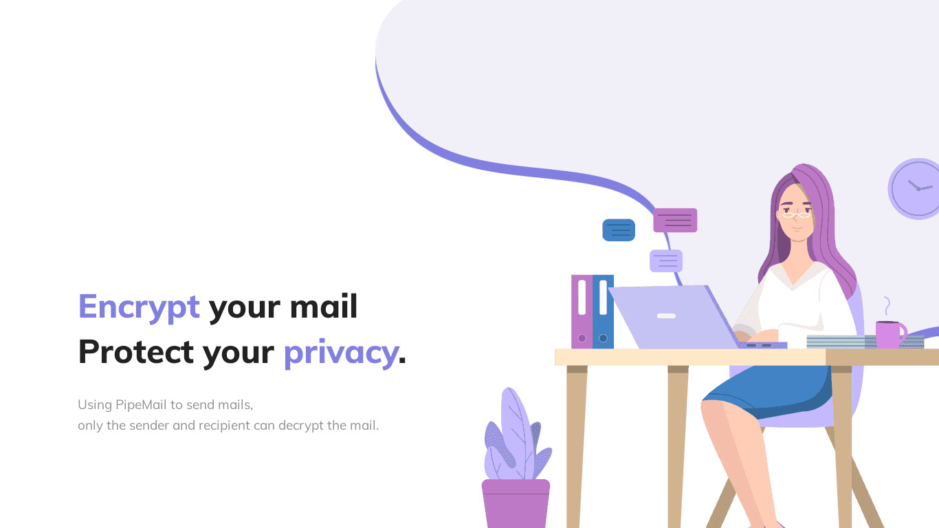 PipeMail Landing page