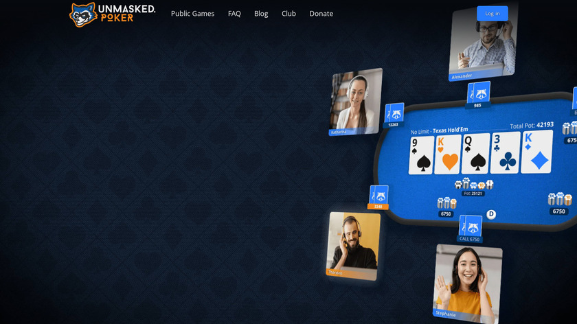 Unmasked Poker Landing Page