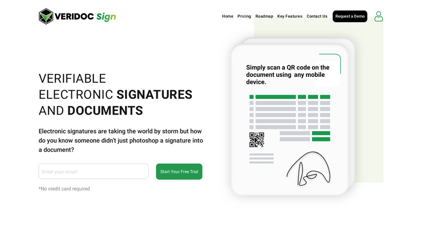 VeriDoc Sign Landing Page