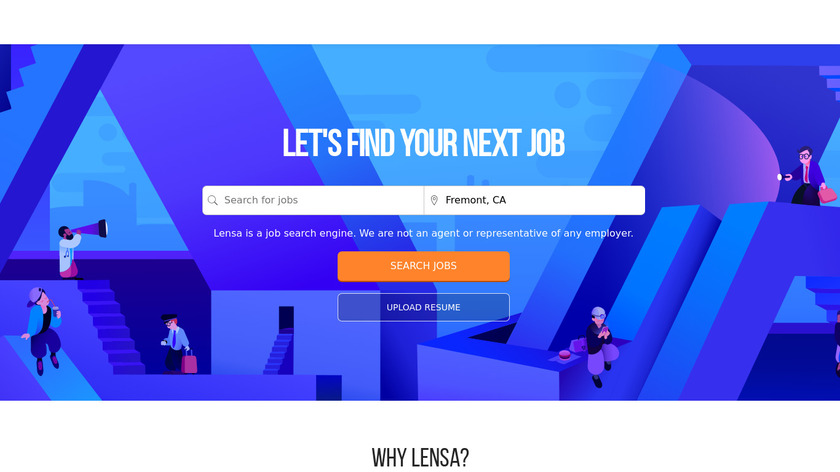 Lensa.com Landing Page