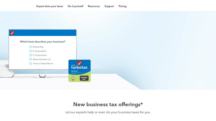 TurboTax Business Landing Page