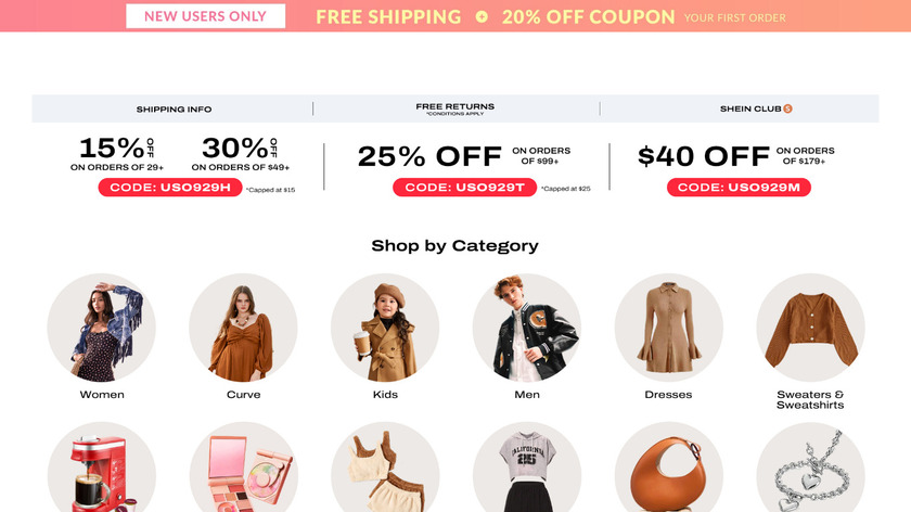 SHEIN – Online Fashion Landing Page