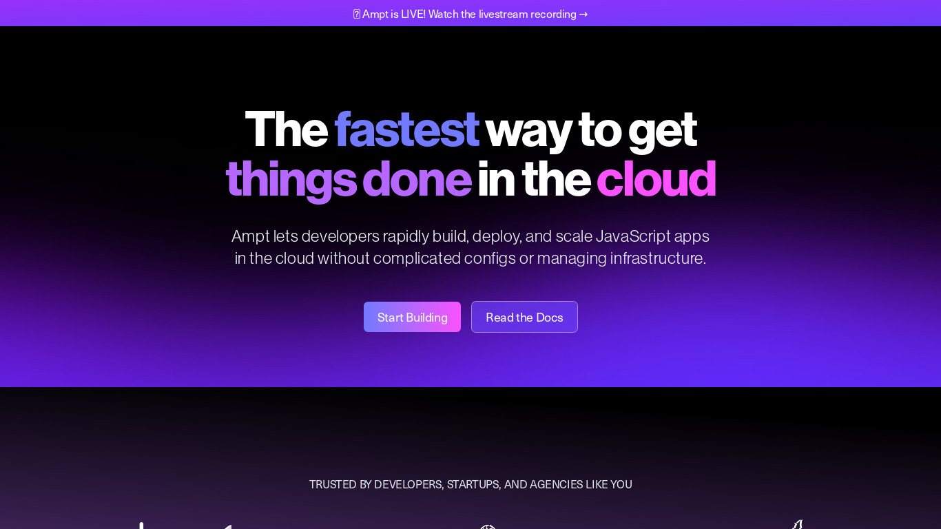 Serverless Cloud Landing page