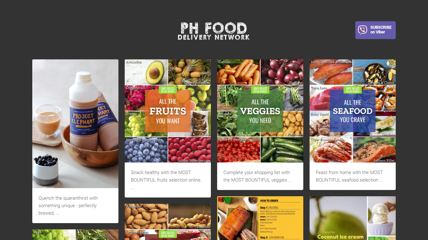 PH Food Landing page