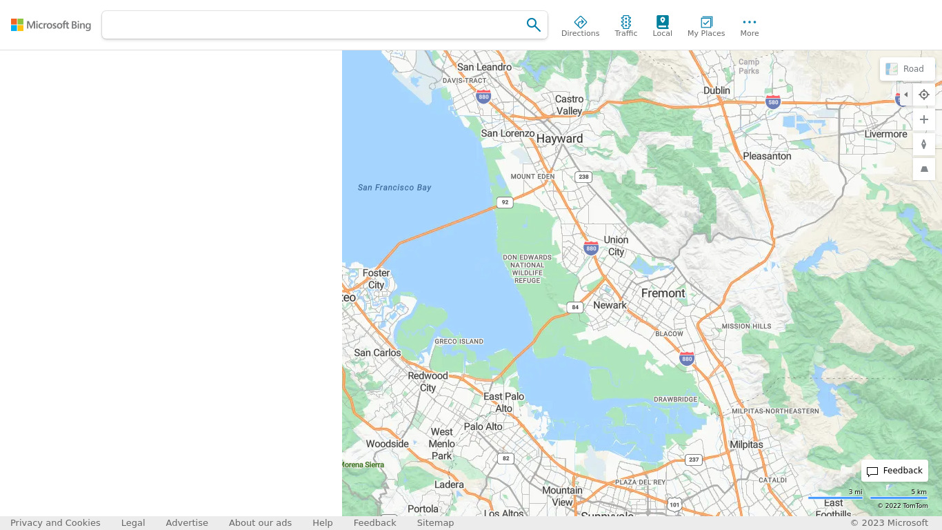 Bing Maps Landing page