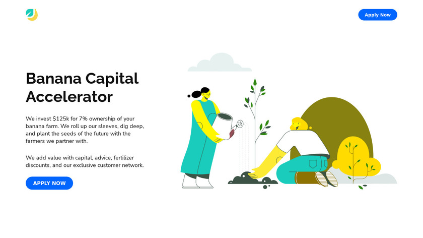 Banana Capital Accelerator Landing Page