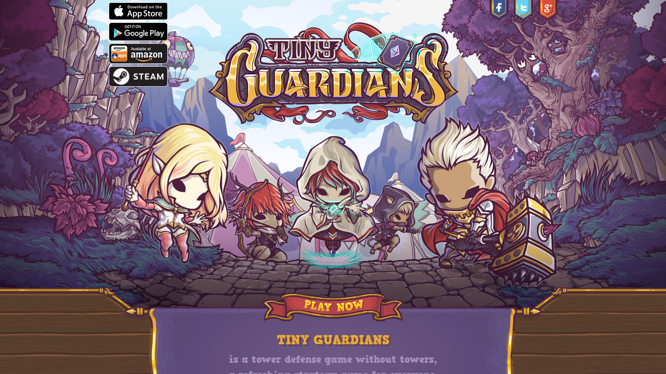 Tiny Guardians Landing page