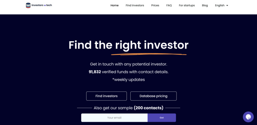 InvestorsCSV.Tech Landing Page