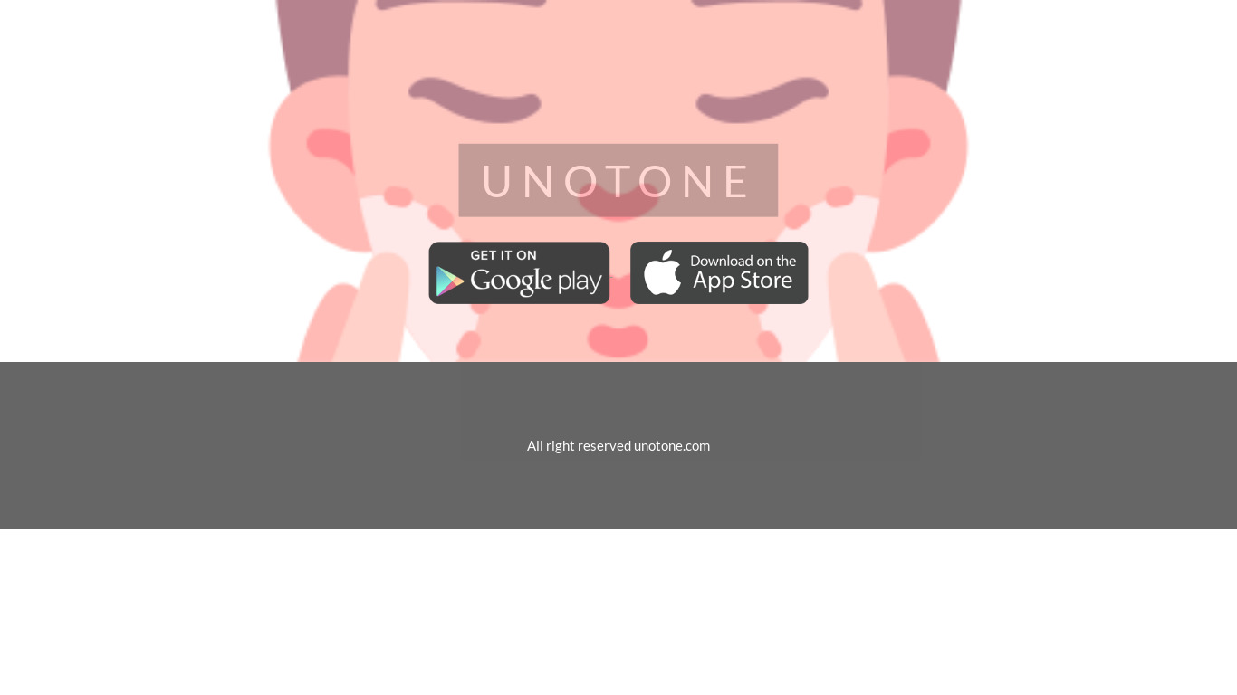 Unotone Landing page