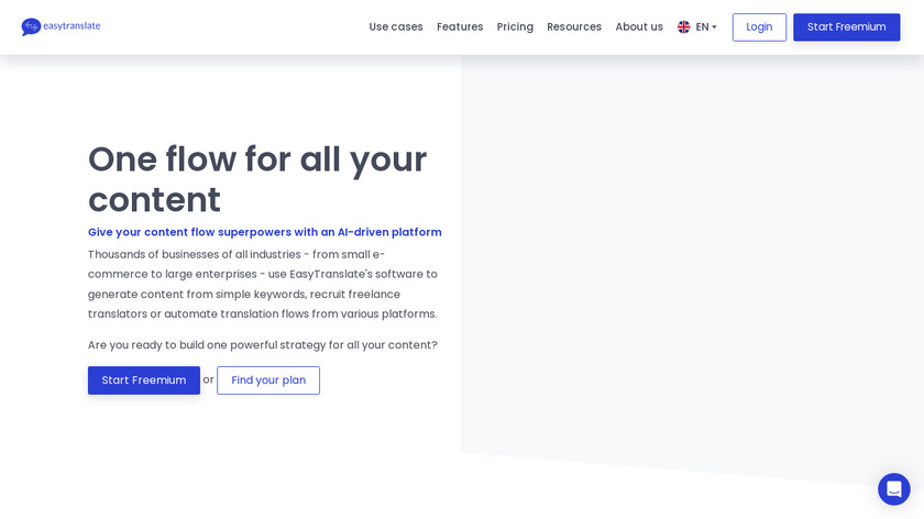 EasyTranslate Landing Page