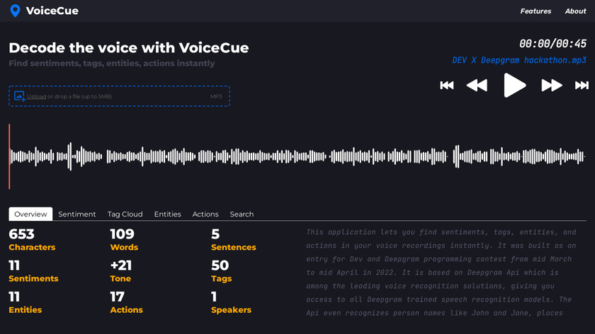 VoiceCue Landing Page