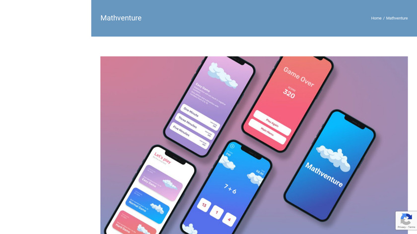 Mathventure Landing Page