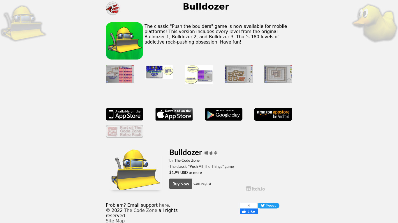 Bulldozer Landing page