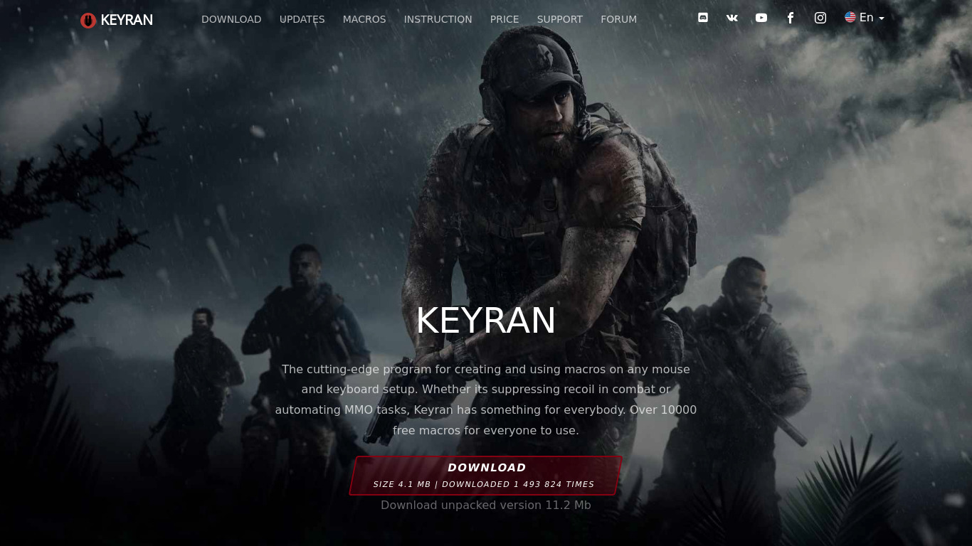 Keyran Landing page