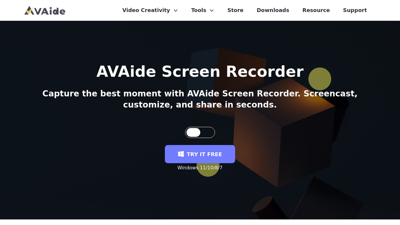 AVAide Screen Recorder Landing page