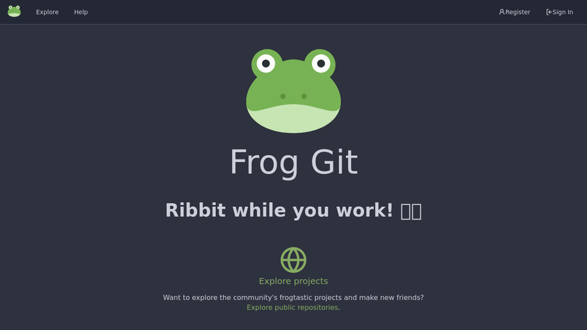 Frog Git Landing Page