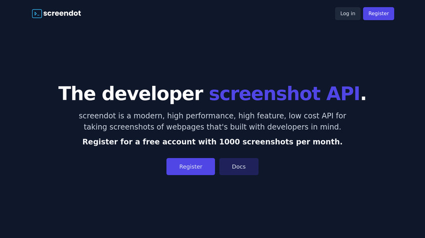 Screendot Landing Page