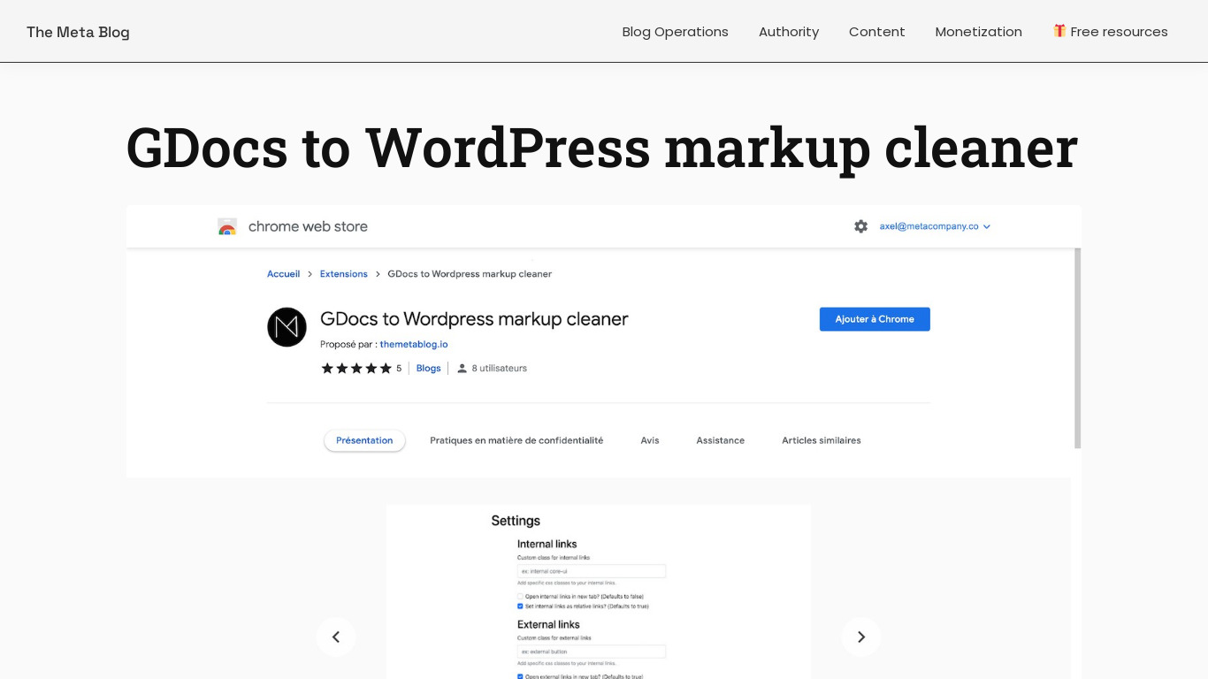 GDocs to Wordpress Landing page