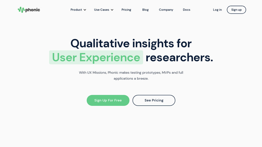 Phonic UX Missions Landing Page