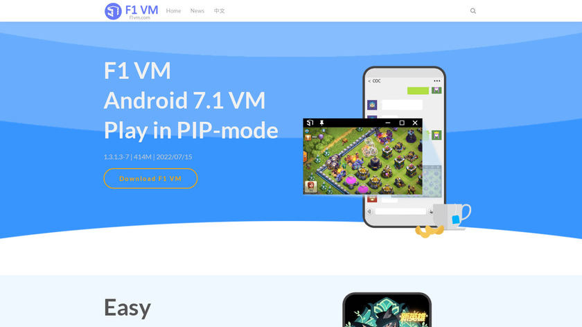 F1 VM Landing Page