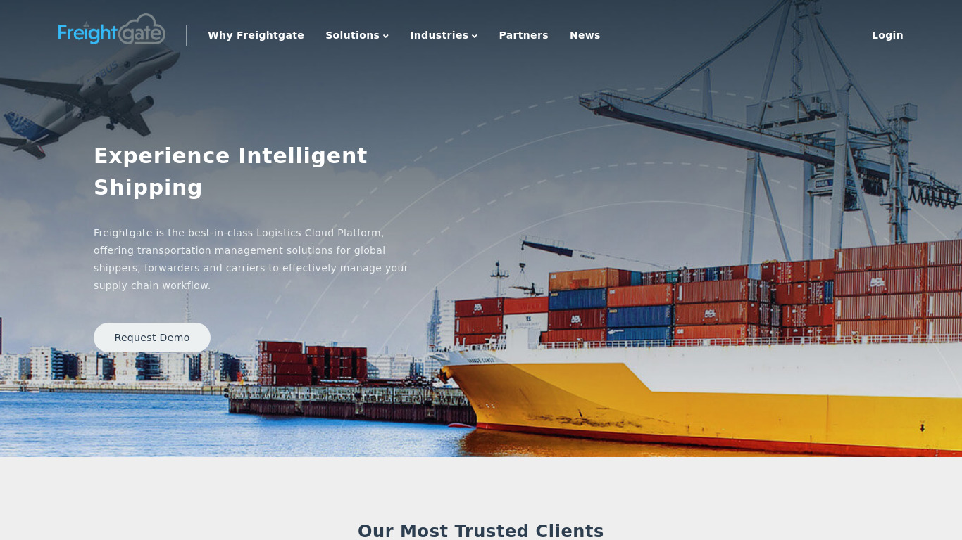 Freightgate Landing page