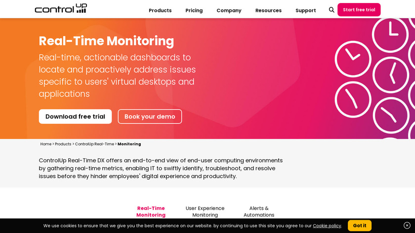 ControlUp Real-time Landing Page