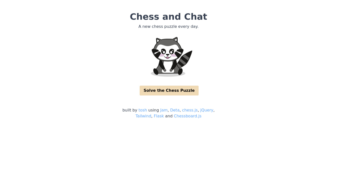 Chess & Chat Landing page