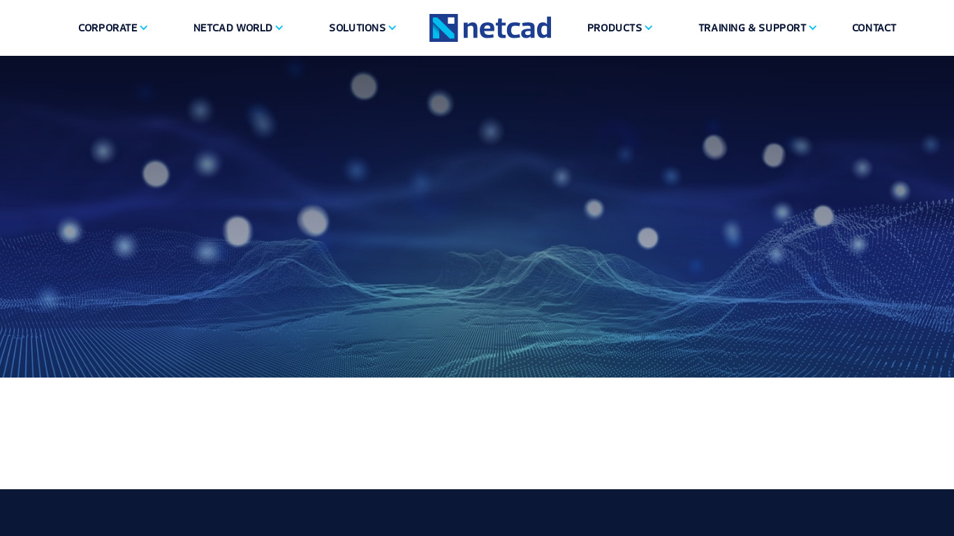 NetCAD GIS Landing page