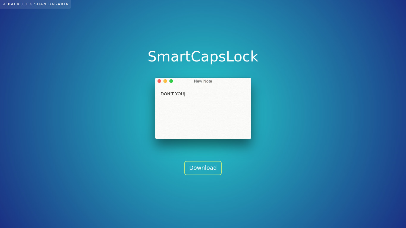 SmartCapsLock Landing page