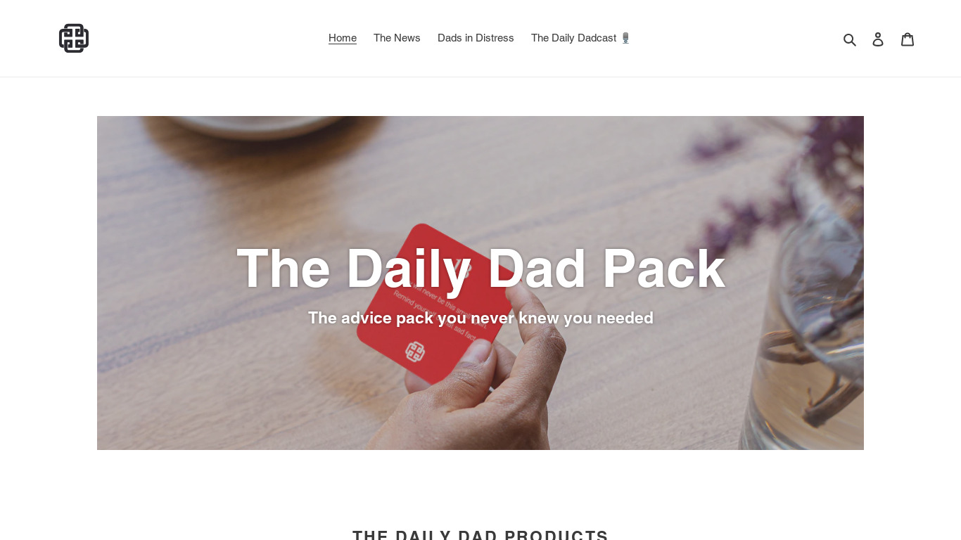 The Daily Dad Pack Landing page