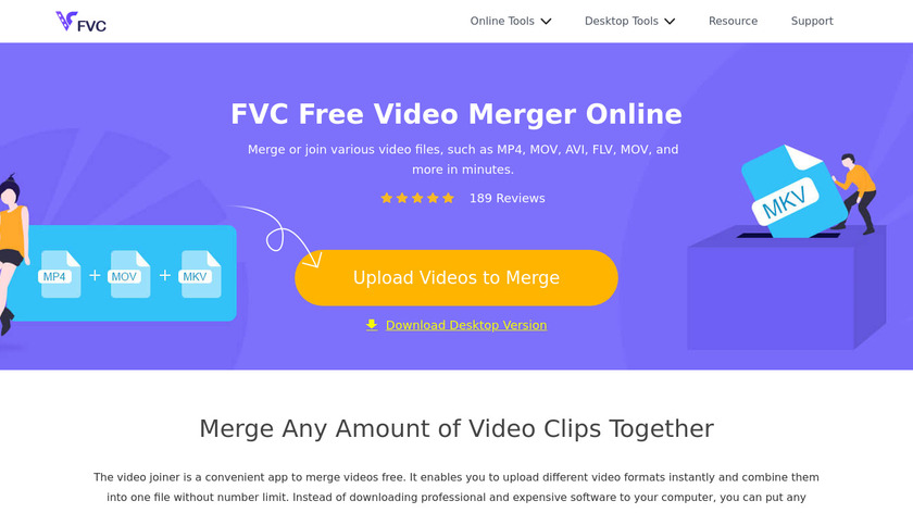 FVC Free Video Merger Landing Page