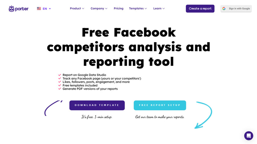 Facebook Reports by Porter Landing Page