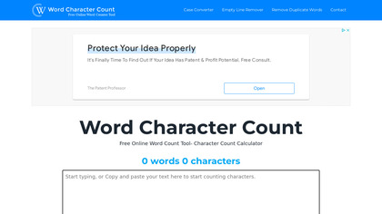 Word  Character Count image