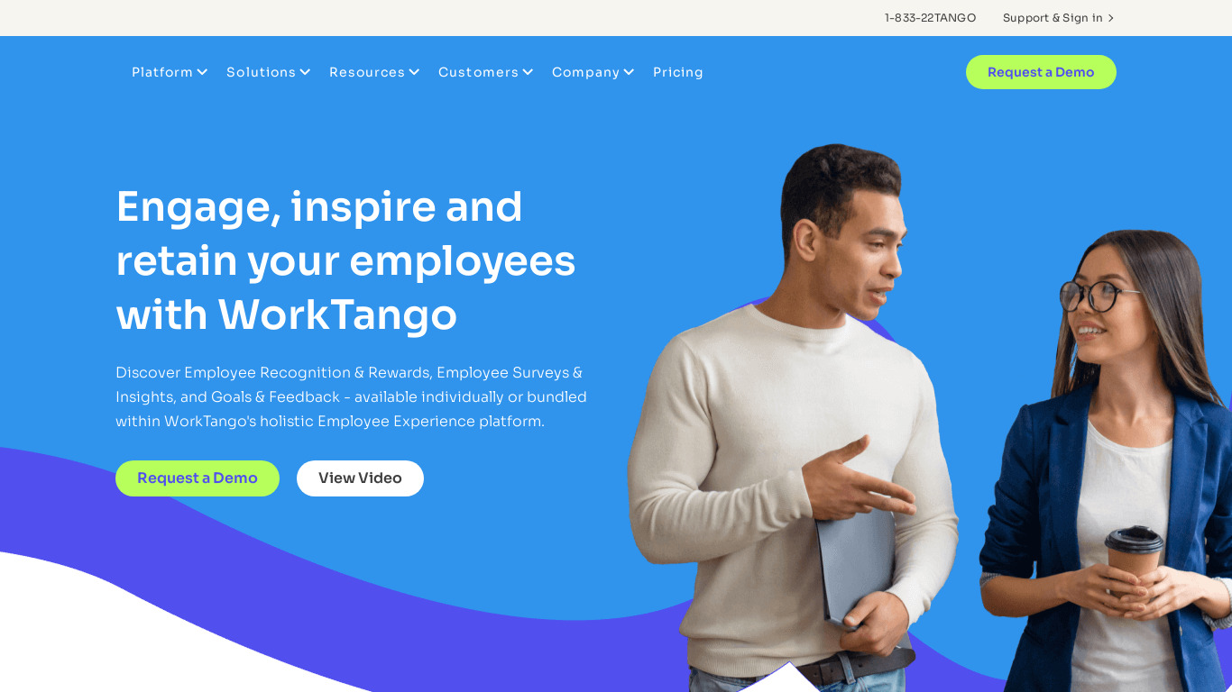 WorkTango Landing page