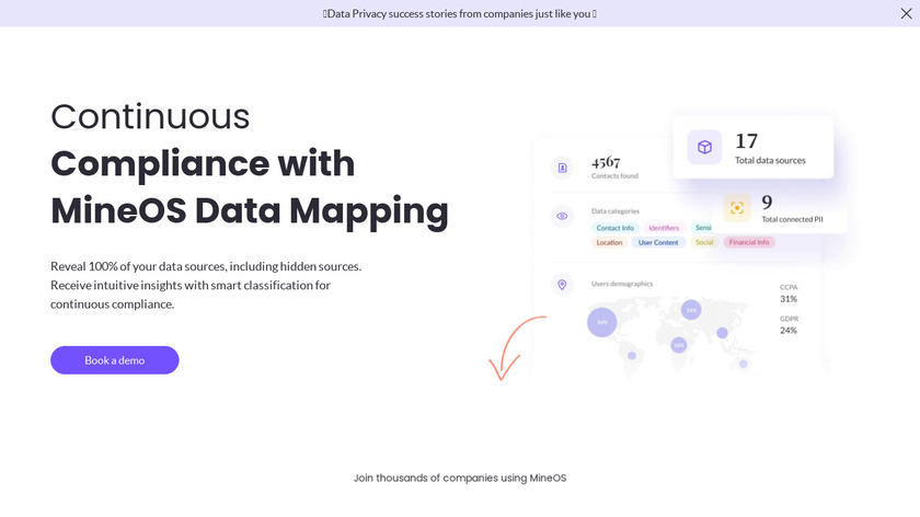 Mine for Teams Landing Page