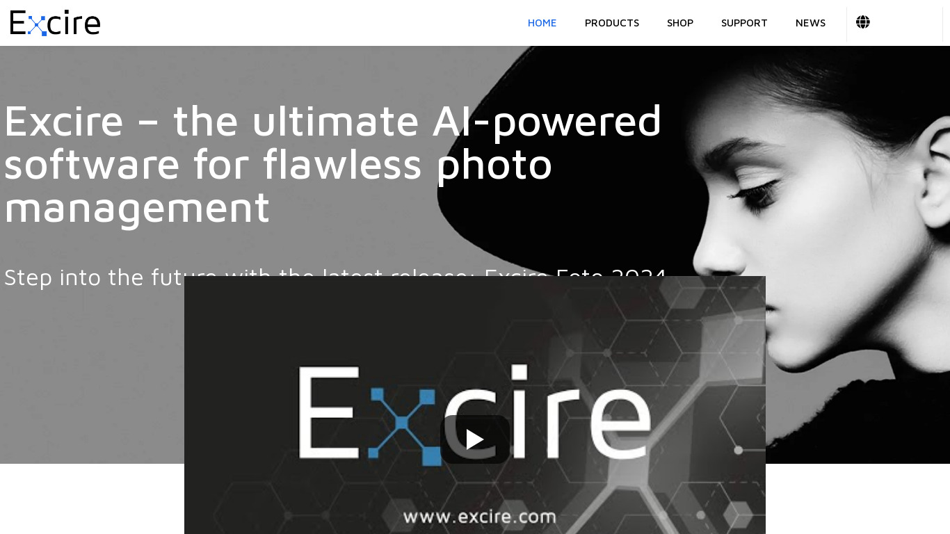 Excire Search Landing page