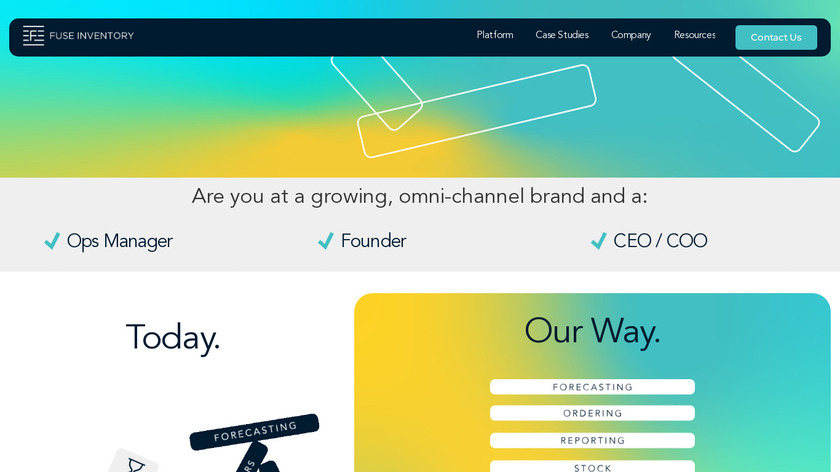 Fuse Inventory Landing Page