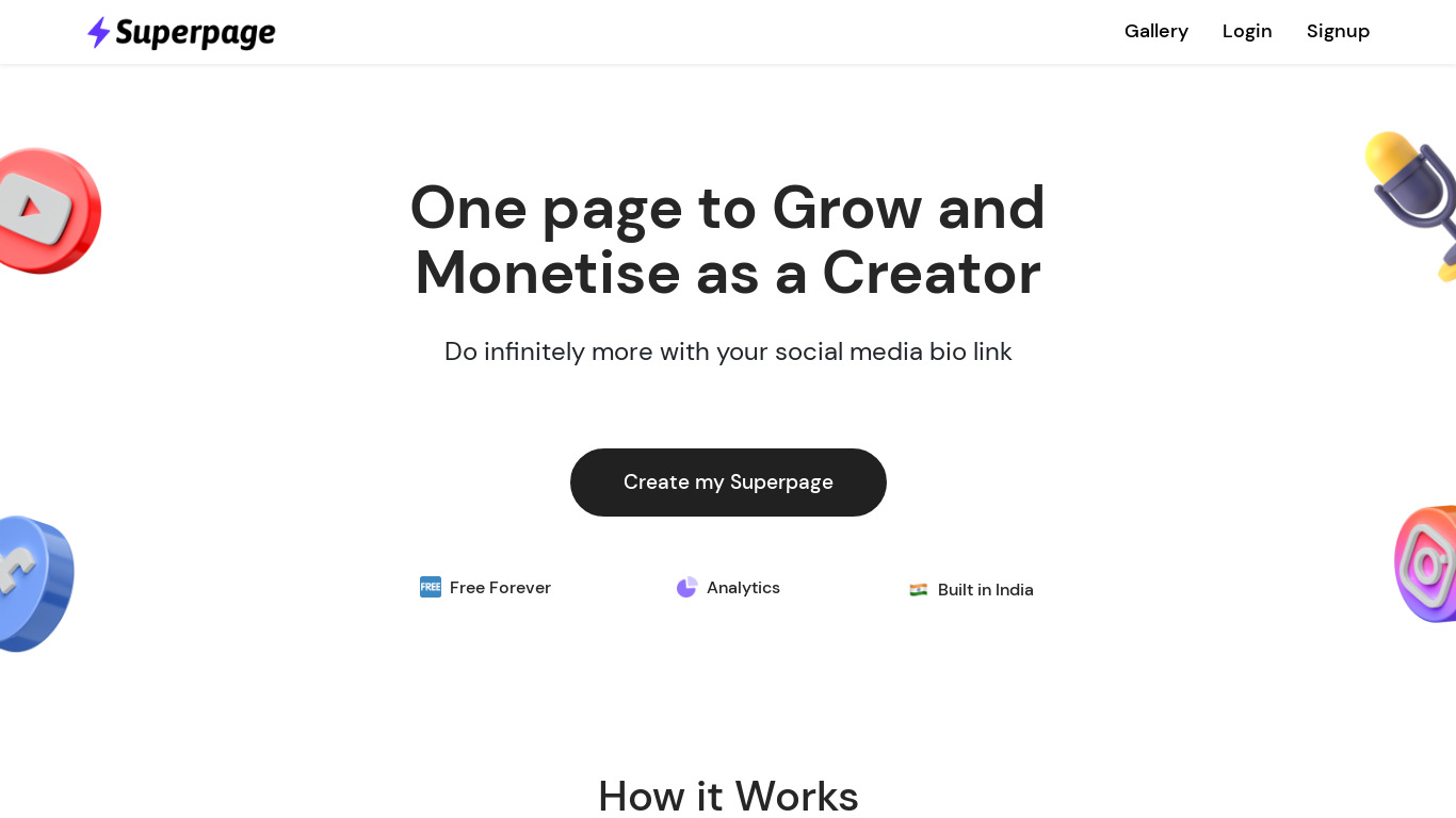 Superpage Landing page