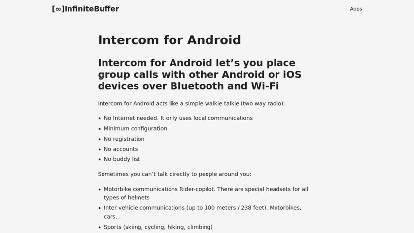 Intercom for Android Landing Page