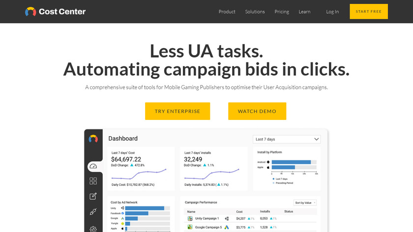Costcenter.net Landing Page